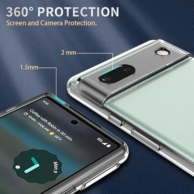 Google%20Pixel%207A%20Flexible%20Clear%20Transparent%20Soft%20TPU%20Back%C2%A0Case%C2%A0Cover%20-%20Image%203