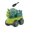 Infant Engineering Vehicle Screw Assemble Dinosaur Toy Boys Girls Preschool Early Educational DIY Model for Kid Present. 