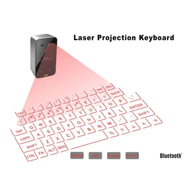 Portable Bluetooth-Compatible Virtual Laser Keyboard Wireless Projector Keyboard With Mouse Function For Phone Tablet Computer