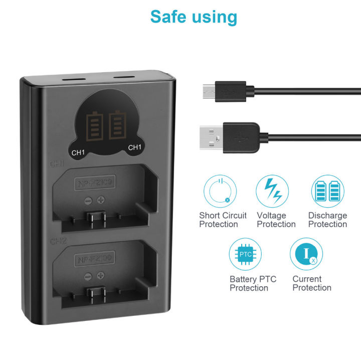 Neewer%20Dual%20USB%20Charger%20for%20Sony%20NP-FZ100%20Battery%20For%20Sony%20ZV-E1,%20FX3,%20FX30,%20A1,%20A9%20II,%20A7R%20V,%20A7S%20III,%20A7%20IV,%20A6600,%20A7C%20Camera%20-%20Image%203