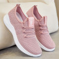 Shoes women's 2024 spring new foreign trade women's shoes flying woven mesh running shoes shoes soft soles casual sneakers women. 