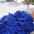 1Pc Chenille Glove Single Sided Soft Random Color Window Washing Hand Mitt for Car.
