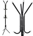 Basics Metal Coat Rack for Coat and Clothing, Black, 48 x 48 x 175.5 cm (L x W x H). 