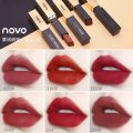 NOVO Velvet Thin Tube Small Gold Bar Lipstick Women's Tube Matte Lipstick Bean Paste Cinnabar Orange Red Waterproof Non-Makeup. 