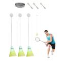 Badminton Rebound Trainer Professional Elastic Badminton Trainer Set Self-study Shuttlecock Rebound Training Set. 