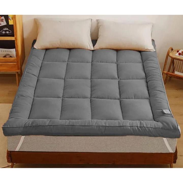 (5 feet * 7 feet) Bedding Pad Topper with Corner Strap Soft Fold able Sleeping Pad