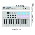 25-Key MIDI Keyboard Controller Intelligent Portable Composition Drum Pad Electronic Music Flute Controller Suitable, Fine Workmanship. 