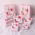 Handcrafted Flower jewelry box Delicate flower design Decorative Velvet-lined Jewelry packaging box Portable jewelry storage Multi-tier jewelry organizer Ring earring pendant necklace bracelet storage.