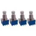 4X Guitar Effects 3PDT 9-Pin Latching Stomp Pedal Footswitch Foot Switch Blue. 