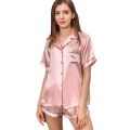 101 pajamas for women pyjamas Simulated SILK PAJAMA suit Terno short sleeve sleepwear  two-piece silk housewear. 