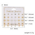 Trendy Mixed Design Pearl Stud Earrings for Women New collection - 12 Pairs Earring for Women - Earring Set for Girls Stylish Simple Top - Kaner Dul - Kaner Dul.