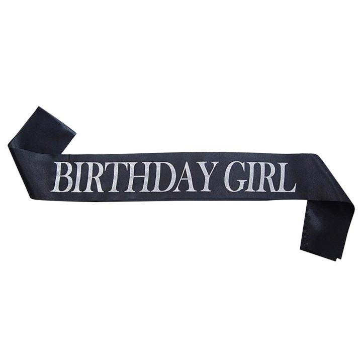 Birthday girl Sash Black