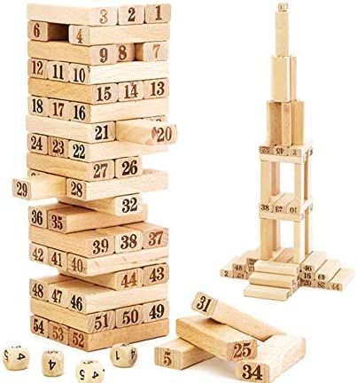 Highly Vital - Refined Taste - Jenga 54 Pieces Blocks Colored Big Size - Toys & Games - Fun To Have - Modern and Trendy- Vibes