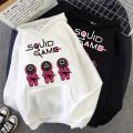 Korean Squid Game Hoodies Men Kawaii Cartoon Harajuku Unisex Winter Warm 456 Graphic Streetwear Funny Anime Sweatshirts Male.