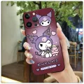 For Honor 8X Back Cover Case Fashion Cartoon Kuromi Square Frame Shockproof Camera Lens Protector Phone Cases. 
