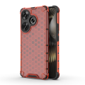 Case For Xiaomi Poco F6 5G Transparent Honeycomb , [Anti-Scratch Hard PC Back Back + Soft TPU Bumper]  Shockproof Cover Xiaomi Poco F6 5G. 