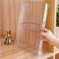 Acrylic Transparent Desktop Storage Box Office Storage Rack Foldable Heightening Rack. 