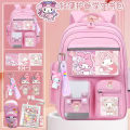 New Elementary School Student Melody School Bag Girls Grade 1-6 Cute Large Capacity Load Reduction Children's Backpack Female 3. 