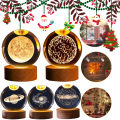 3D Moon Galaxy Globe Night Light LED Lights Globe with Remote Control Small Desk Lamp Crystal Ball Wooden Base for Bedroom Decor. 