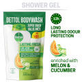 Dettol Body Wash Lasting Fresh with Refreshing Melon & Cucumber Fragrance, 12 Hours Odour Protection 170ml Shower Gel Super Saver Value Pack. 