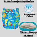 Washable Reusable Baby Diapers With 1-Piece Nappy ( Size 0-15kg baby) Different Color. 