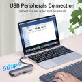 Vention USB Type C HUB Type C to USB 3.0 4K 30Hz HDMI VGA SD TF PD RJ45 3.5mm Audio docking station multi usb port Thunderbolt dock Adapter for iPad Macbook laptop Samsung Type C HUB. 