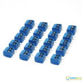 5Pcs- 2Pin BLUE Color KF301-2P 2 Pin Plug-In PCB Mount Straight Screws Terminal Block Connector 5.08mm Pitch Socket Strips For Electronics Cables Connectors Terminals. 
