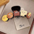 Cute Cartoon Biscuits Hair Claw For Women Girls Creative Headwear Lovely Bear Shark Clips Fashion Hairpin Funny Hair Accessories Conbo.