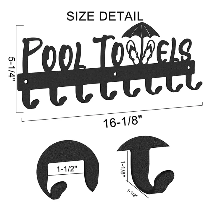 Pool%20Towel%20Rack%20with%208%20Hooks,%20Towel%20Holder%20Wall%20Mounted%20for%20Outdoor%20or%20Bathroom,%20Towel%20Hanger%20for%20Hang%20Bathrobes%20-%20Image%207