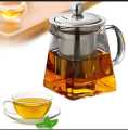 Heat Resistant Glass Teaset Flower Tea Pot Puer Kettle Coffee Teapot 600ml.