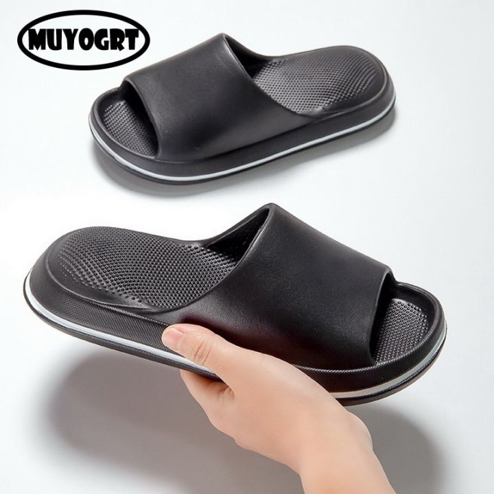 Summers Slippers Men Women Fashion Sandals Indoor Outdoor Anti-Slip Slides Male Home Shoes Thick Sole Flip Flops Beach Slides