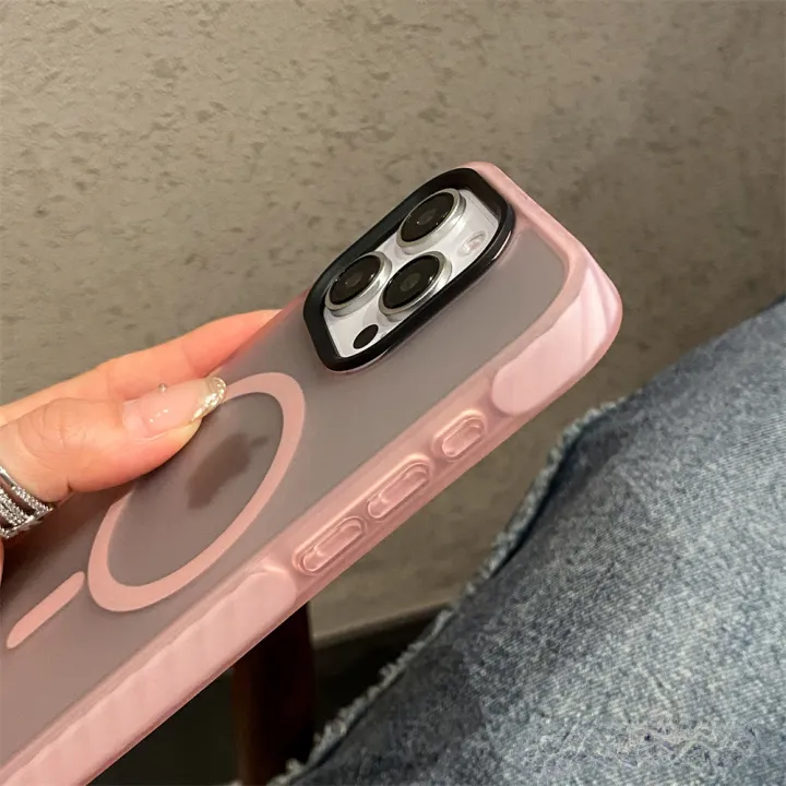 HODON%20Luxury%20Matte%20Clear%20Candy%20Magnetic%20for%20Magsafe%20Case%20For%20iPhone%2017%2016%2015%2014%2013%2012%2011%20Pro%20Max%2014%2015%2016%20Plus%20Cases%20Translucent%20Wireless%20Charging%20Armor%20Hard%20Phone%20Cover%20-%20Image%206