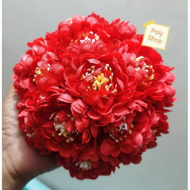 Artificial FLOWER Gorgeous Khopa-Red - Hair Band - Crown