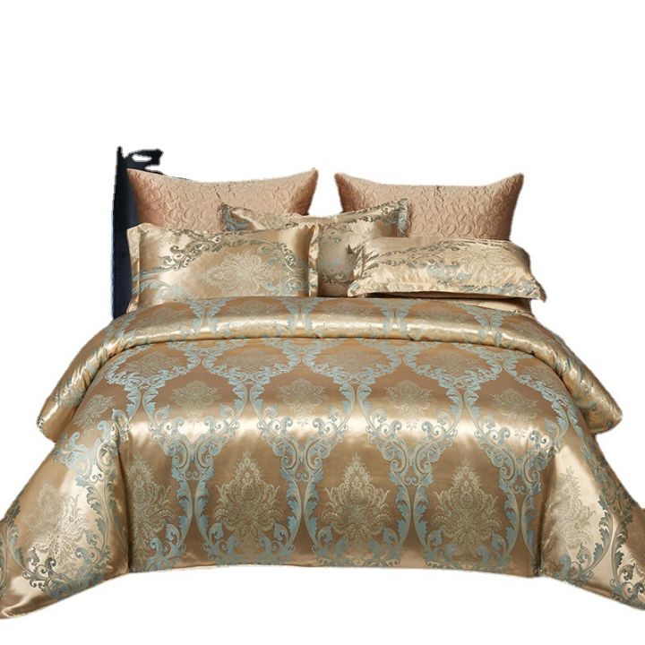 The%20new%20tribute%20satin%20jacquard%20four-piece%20set,%20light%20luxury%20bed%20four-piece%20set,%20four-piece%20bed%20sheet%20four-piece%20set,%20foreign%20trade%20quilt%20cover,%20pillow%20cover%20three-piece%20set%20-%20Image%205