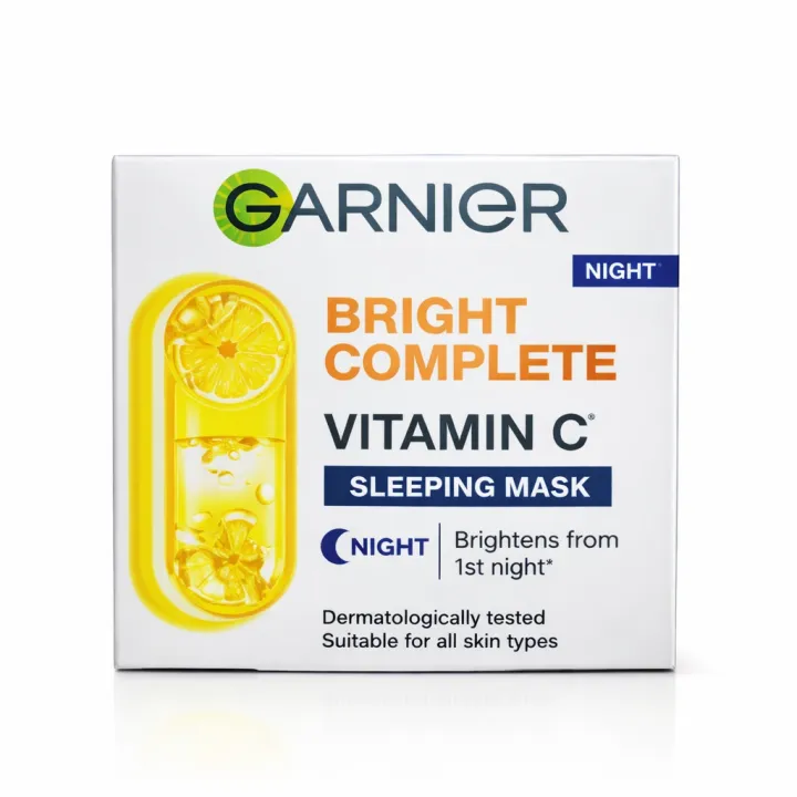 Garnier%20Bright%20Complete%20Vitamin%20C%20Sleeping%20Mask%20Night%20Cream%20%7C%20Brightening%20Face%20Mask%20%7C%20Dark%20Spot%20Removal%20%7C%20Hydrating%20Overnight%20Glow%20Cream%2050ml%20-%20Image%202