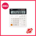 Deli Calculator M01010 12 digit Dual Power Color White Pack of 1 pcs.