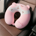 Cute neck pillow for travel women pink | Soft neck pillow for car and bus journey as long time | special gift items for girl friend | Neck treavel pillow for home decor and car decoration |. 