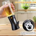 2-in-1 Glass Oil Sprayer & Dispenser Bottle for Healthy Air Fryer Cooking, BBQ, and Salad Dressing | Non-Aerosol Mister Spritzer with Portion Control, Leakproof BPA-Free Food-Grade Plastic for Baking & Grilling | Perfect Kitchen Tool for Olive Oil etc..