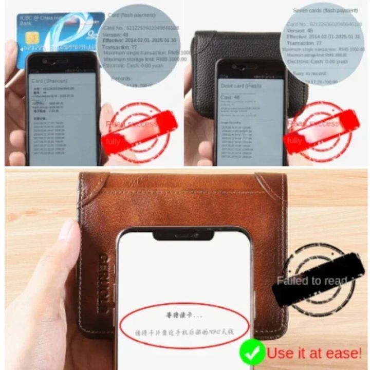 Men%20Wallet%20Genuine%20Leather%20Rfid%20Blocking%20Trifold%20Wallet%20Vintage%20Thin%20Short%20Multi%20Function%20ID%20Credit%20Card%20Holder%20Male%20Purse%20Money%20-%20Image%203