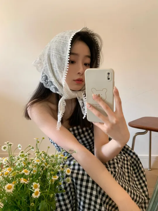 French%20White%20Rustic%20Style%20Head%20Scarf%20Lace%20Triangle%20Scarf%20Hair%20Band%20French%20Wrap%20Head%20Summer%20Sunscreen%20Thin%20Section%20Head%20Scarf%20Breathable%20Versatile%20Fashion%20Fluttering%20Ribbon%20Silk%20Scarf%20-%20Image%206