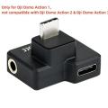 JJC USB-C 3.5mm Mic Adapter Only for DJI Osmo Action 1 Audio Adapter Vlogging Action Camera Accessories 3.5mm Audio Mic.