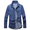 2020 spring and autumn Washing Charm jeans shirts Long sleeve men's shirt Denim Wear men's jacket Cowboy wear.
