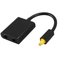 Digital SPDIF Optical Audio Splitter 2 Way Toslink Splitter Adapter 1 Input 2 Output SPDIF Optical Cable Splitter Hub. 