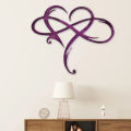 Wall Art Infinity Symbol Large Heart Shaped Steel Sculpture.