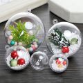 5Pc Christmas Transparent Ball Plastic Christmas Trees Open Ball Box Bauble Ornament Wedding Gift Present Party Home Decoration. 