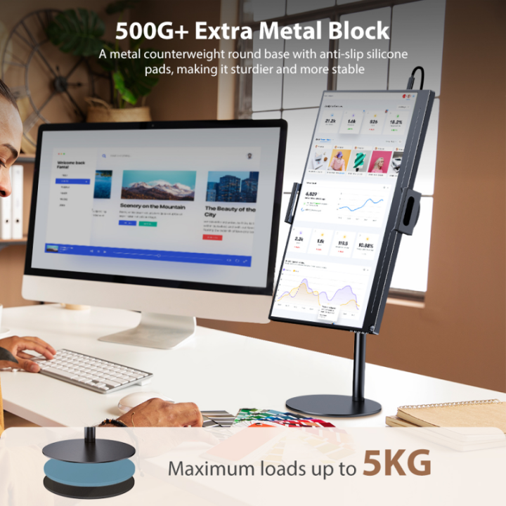 Cdisplay%20Portable%20Monitor%20Stand%20Adjustable%20Height%20Desktop%20Monitor%20Bracket%20for%204.7-17.3%20inch%20Phone%20Tablet%20Monitor%20Support%20Holder%20-%20Image%205