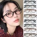 Y2K Retro Oval Frame Glasses Women Female Ins Sweet Cool Eyewear Trend Korean Brand Reading Computer Anti Blue Light Eyeglasses.