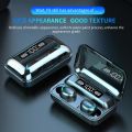Tws Wireless Bluetooth 5.1 Earphones Waterproof Stereo Sport Earbuds Noise Canceling Bluetooth Headphone Handsfree Calling Driving Headset with led Display Charging Case. 