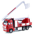 1/32 City Alloy Fire Protection Aerial Ladder Truck Cool Youbi Model Sound and Light Warrior Children's Toy Boy Decoration. 