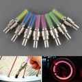 LED neon tire wheel gas nozzle valve Light - Wheel stick light for Bike, Bicycle, Car Bicycle bike Wheel Light - Multicolor - cycle accessories Wheel lights for bicycles and bikes.
